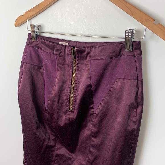 SILENCE + NOISE plum pencil skirt size 2 - Picture 5 of 8